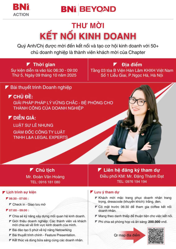 Kết Nối Kinh Doanh Cùng BNI Action Chapter